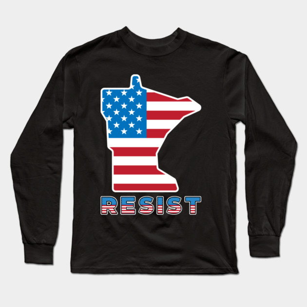 Minnesota Resist Long Sleeve T-Shirt by Creatifly Graphic Tees