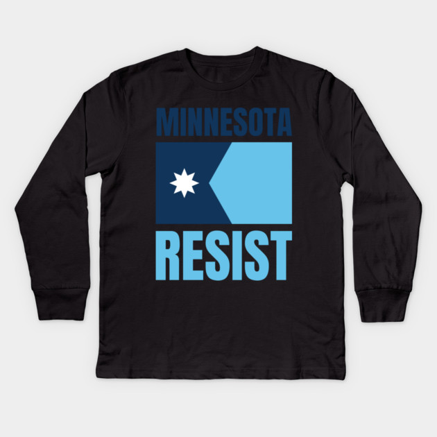 Minnesota Resist Kids Long Sleeve T-Shirt by Creatifly Graphic Tees