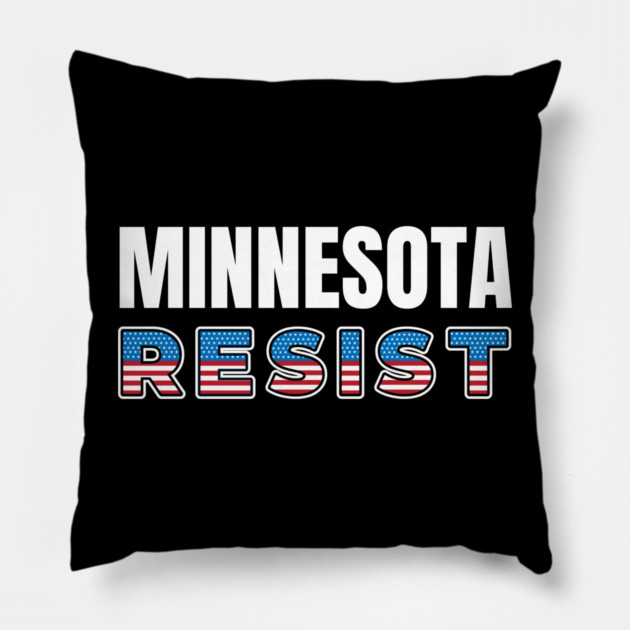Minnesota Resist Pillow by Creatifly Graphic Tees