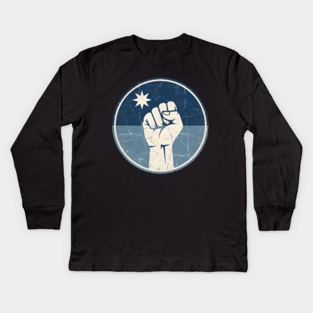 Minnesota Resist Kids Long Sleeve T-Shirt by Creatifly Graphic Tees