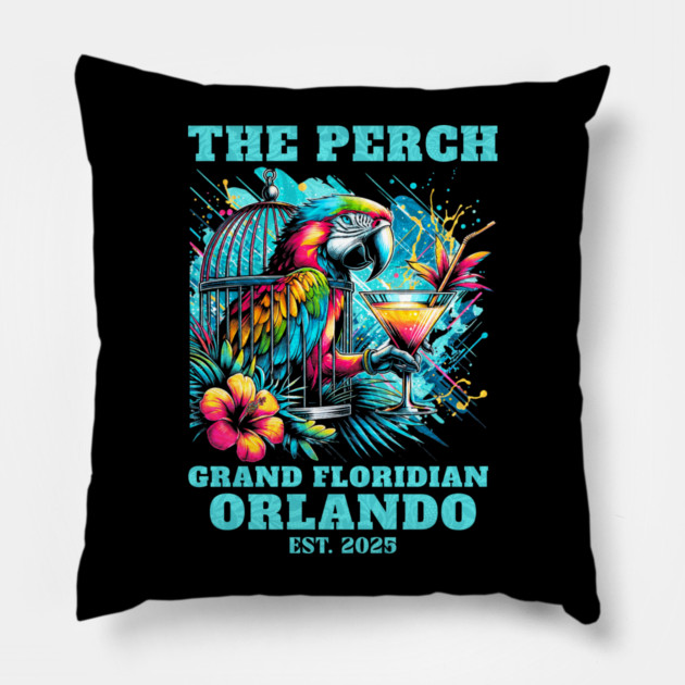 The Perch Bar and Lounge Grand Floridian Orlando Florida Pillow by Joaddo