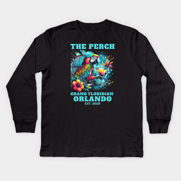 The Perch Bar and Lounge Grand Floridian Orlando Florida Kids Long Sleeve T-Shirt by Joaddo