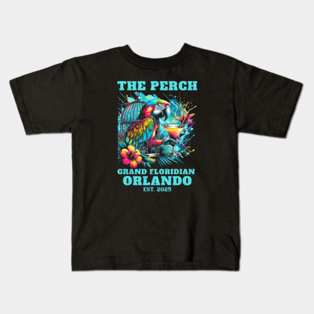 The Perch Bar and Lounge Grand Floridian Orlando Florida Kids T-Shirt by Joaddo