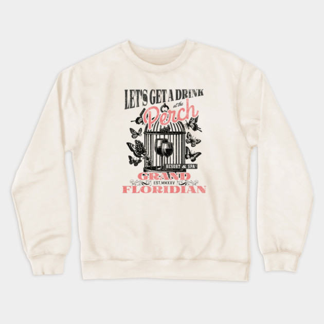 The Perch Bar and Lounge Grand Floridian Orlando Florida Crewneck Sweatshirt by Joaddo