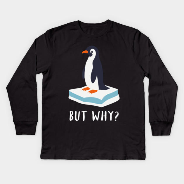 Nihilist Penguin Kids Long Sleeve T-Shirt by Creatifly Graphic Tees