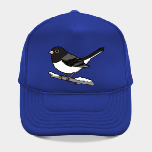 Snowbird Dark-Eyed Junco on Branch Hat