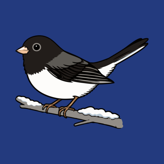 Snowbird Dark-Eyed Junco on Branch by DonWillisJrArt