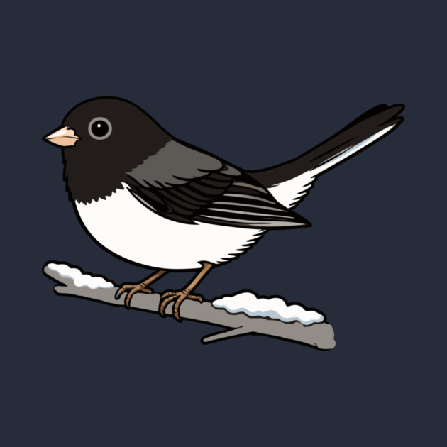 Snowbird Dark-Eyed Junco on Branch by DonWillisJrArt