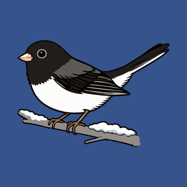 Snowbird Dark-Eyed Junco on Branch by DonWillisJrArt