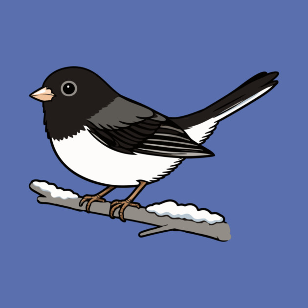 Snowbird Dark-Eyed Junco on Branch by DonWillisJrArt