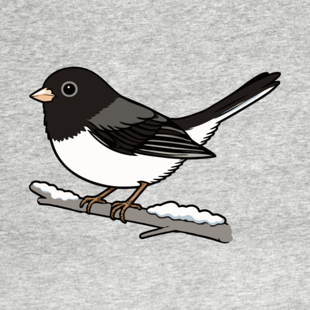 Snowbird Dark-Eyed Junco on Branch by DonWillisJrArt