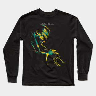 Miles davis v3 pop art. Miles Dewey Davis III. was an American jazz trumpeter, bandleader, and composer..  history of jazz and 20th-century music. Developments in jazz. Cool jazz. 1950s. hard bop music Long Sleeve T-Shirt