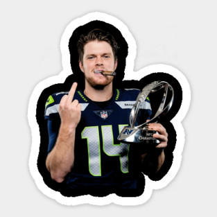Sam Darnold Trophy Flipping It Sticker