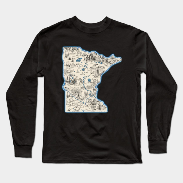 Minnesota Long Sleeve T-Shirt by dtr_art