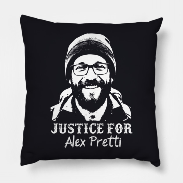 Justice For Alex Pretti — Murdered By ICE Pillow by Charles's Store 8