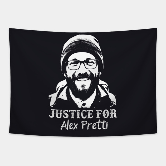 Justice For Alex Pretti — Murdered By ICE Tapestry by Charles's Store 8
