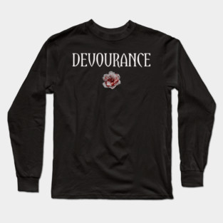 DEVOURANCE Tshirt with Blood Long Sleeve T-Shirt