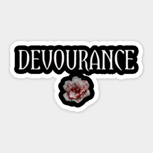 DEVOURANCE Tshirt with Blood Sticker