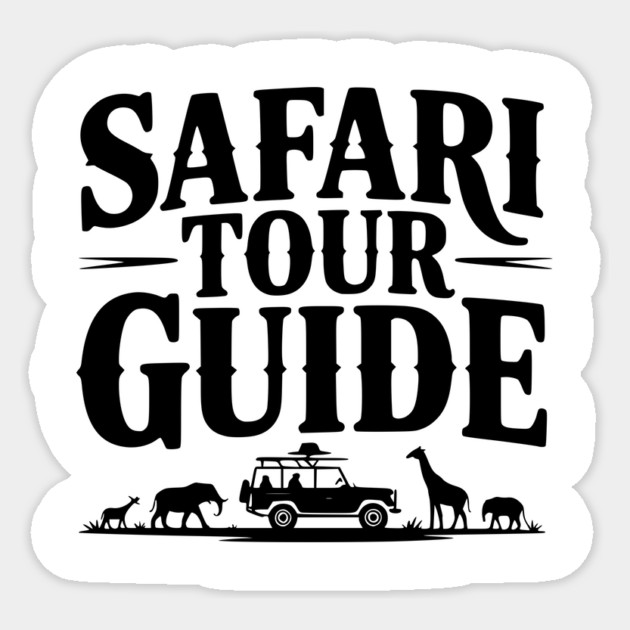 Safari Tour Guide Sticker by Frank Ring