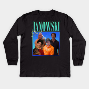 Stevie Janowski // Retro Throwback Design Kids Long Sleeve T-Shirt