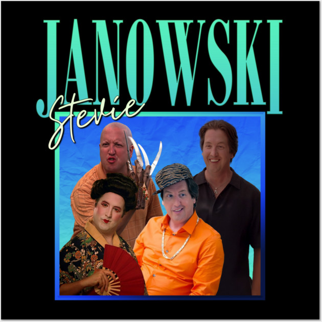 Stevie Janowski // Retro Throwback Design Wall Art by Tv Moments