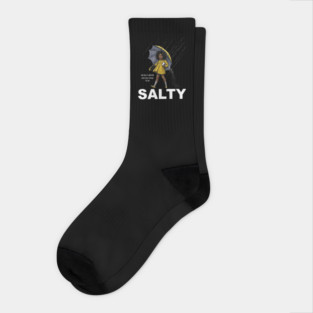 Salty - All The Flavors and You Chose To Be Salty - Sassy Black Girl Illustration Socks