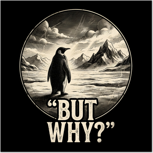 Nihilist Penguin Wall Art by Creatifly Graphic Tees