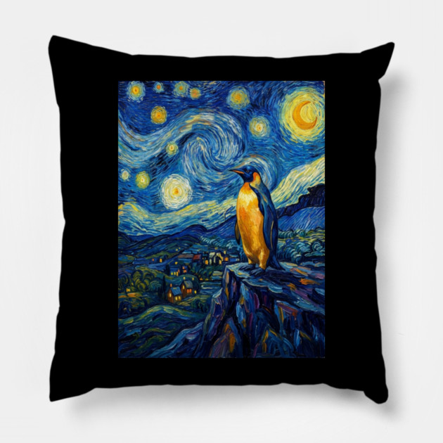 Nihilist Penguin Pillow by Creatifly Graphic Tees