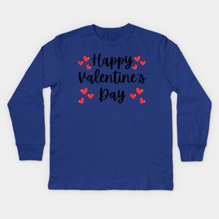 Happy Valentine's Day Kids Long Sleeve T-Shirt
