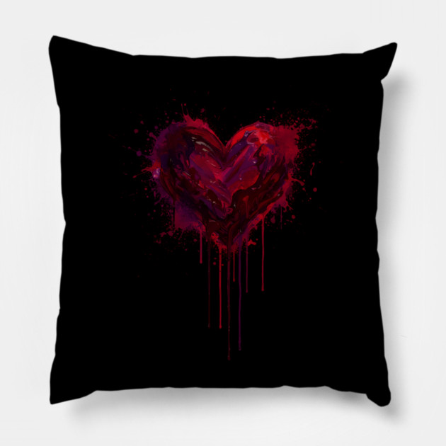 Happy Valentine's Day Pillow by Creatifly Graphic Tees
