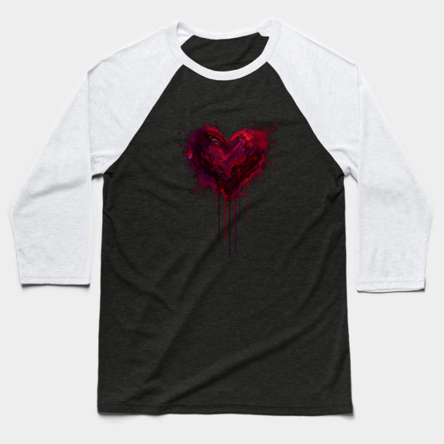 Happy Valentine's Day Baseball T-Shirt by Creatifly Graphic Tees