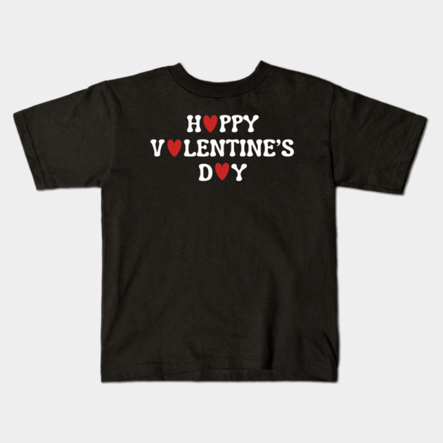 Happy Valentine's Day Kids T-Shirt by Creatifly Graphic Tees