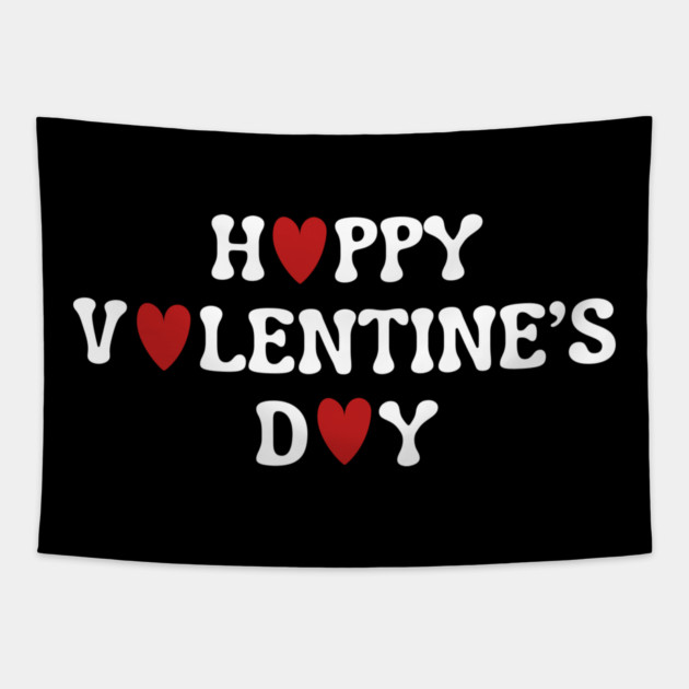 Happy Valentine's Day Tapestry by Creatifly Graphic Tees