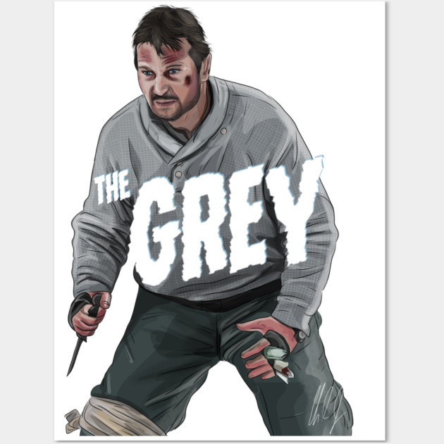 The Grey: Liam Vs Wolves Wall Art by 51Deesigns