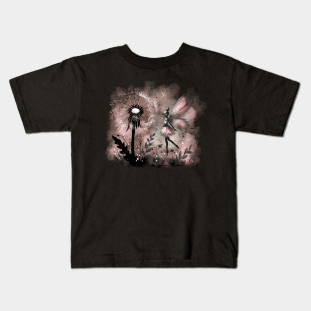 Dandelion Fairy Kids T-Shirt by H. R. Sinclair