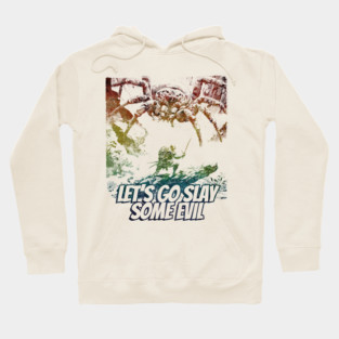 "Let's Go Slay Some Evil" Vintage Barbarian Fantasy Hoodie