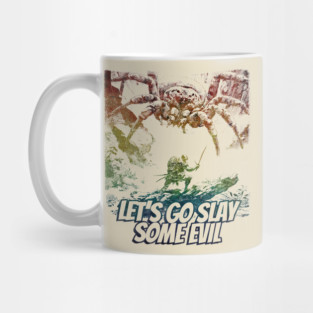 "Let's Go Slay Some Evil" Vintage Barbarian Fantasy Mug