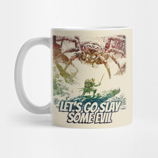 "Let's Go Slay Some Evil" Vintage Barbarian Fantasy by Nonstop Shirts