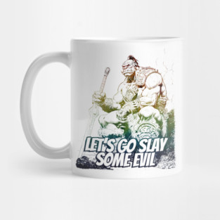 "Let's Go Slay Some Evil" Vintage Barbarian Fantasy Mug