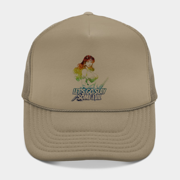 "Let's Go Slay Some Evil" Vintage Barbarian Fantasy by Nonstop Shirts