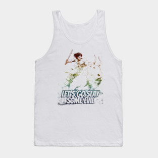 "Let's Go Slay Some Evil" Vintage Barbarian Fantasy Tank Top