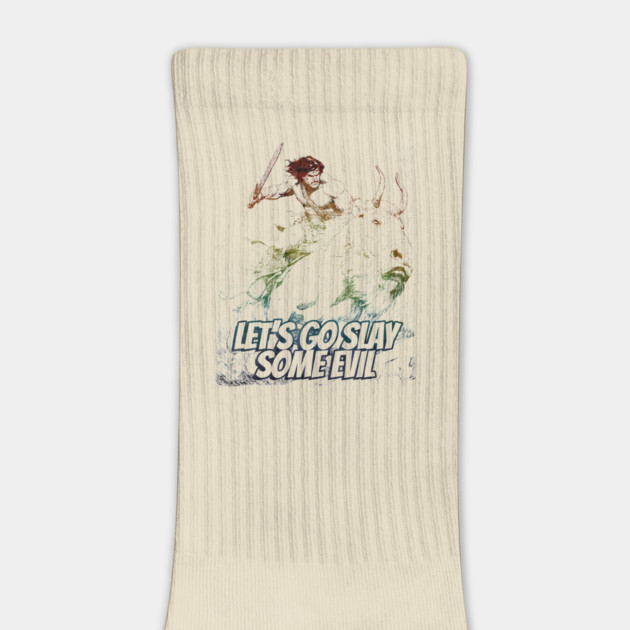 "Let's Go Slay Some Evil" Vintage Barbarian Fantasy by Nonstop Shirts