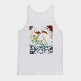 "Let's Go Slay Some Evil" Vintage Barbarian Fantasy Tank Top