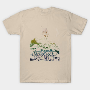 "Let's Go Slay Some Evil" Vintage Barbarian Fantasy T-Shirt