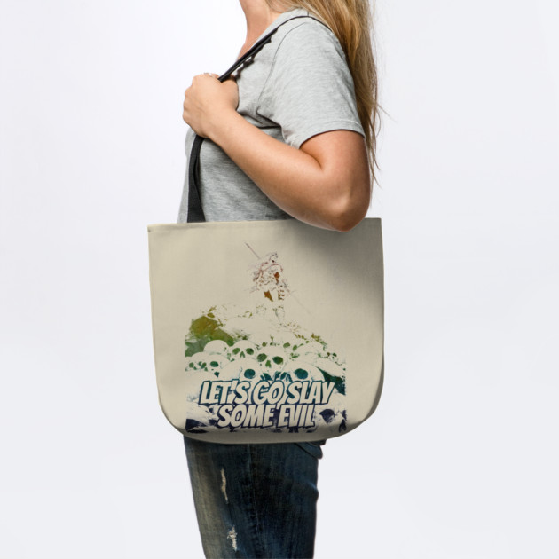 "Let's Go Slay Some Evil" Vintage Barbarian Fantasy by Nonstop Shirts