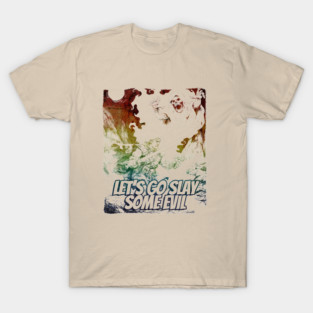 "Let's Go Slay Some Evil" Vintage Barbarian Fantasy T-Shirt