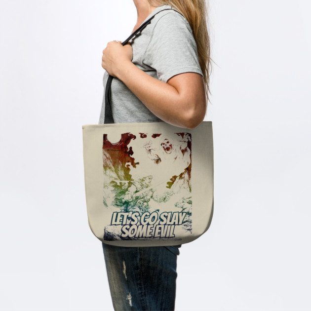 "Let's Go Slay Some Evil" Vintage Barbarian Fantasy by Nonstop Shirts