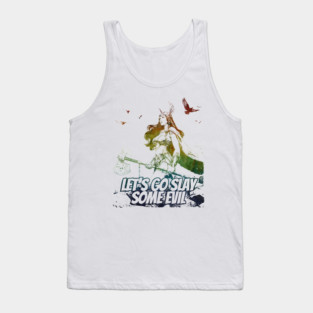 "Let's Go Slay Some Evil" Vintage Barbarian Fantasy Tank Top