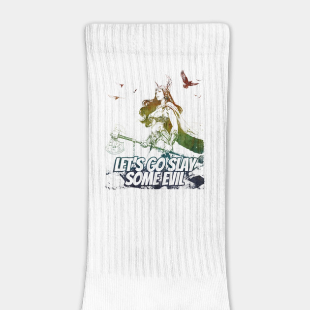 "Let's Go Slay Some Evil" Vintage Barbarian Fantasy by Nonstop Shirts