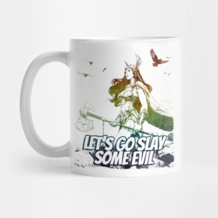 "Let's Go Slay Some Evil" Vintage Barbarian Fantasy Mug